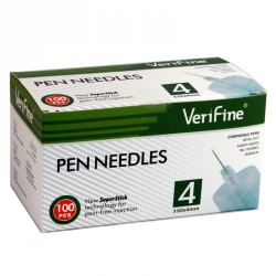 Verifine Igły do penów insulinowych 33G 0,20 x 4mm 100 sztuk